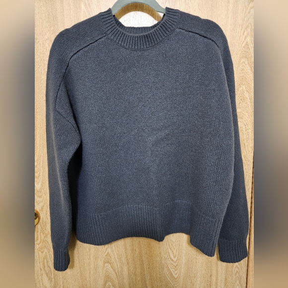 Doffer Boys Sweaters - Doffer Boys Gray Blue 3 gauge Cashmere Thick Knit Sweater Size XS S M